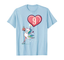Load image into Gallery viewer, Skating UNICORN 9 year old | 9th Birthday Girl Shirt Gift