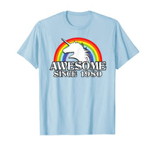 Load image into Gallery viewer, Rainbow Unicorn 40th birthday gift 1980 40 Years Old T-Shirt