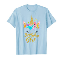 Load image into Gallery viewer, Unicorn Birthday Girl T-Shirt Gift Birthday Present For Girl
