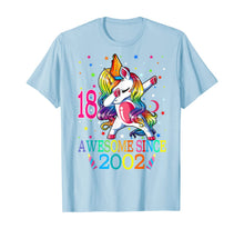 Load image into Gallery viewer, Awesome Since 2002 Dabbing Unicorn 18th Birthday Gift Girls T-Shirt