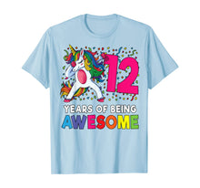 Load image into Gallery viewer, 12th Birthday Dabbing Unicorn Party Gift 12 Years Old Girls T-Shirt
