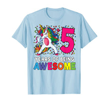 Load image into Gallery viewer, 5th Birthday Dabbing Unicorn Party Gift 5 Years Old Girls T-Shirt