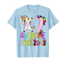 Load image into Gallery viewer, 7 year 7th birthday party dabbing unicorn awesome since 2013 T-Shirt