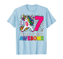 Load image into Gallery viewer, 7th Birthday Dabbing Unicorn Party Gift 7 Years Old Girls T-Shirt