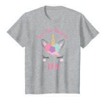 Load image into Gallery viewer, Ten and Awesome, Unicorn 10th Birthday Girl Shirt