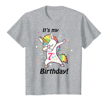 Load image into Gallery viewer, Kids It's my 7th Birthday Unicorn Dabbing Shirt (7 Year Old Gift) T-Shirt