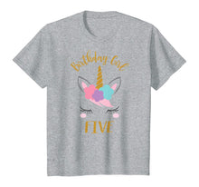 Load image into Gallery viewer, Kids 5th Birthday Unicorn Outfit, 5th Birthday Girl Shirt