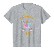 Load image into Gallery viewer, 10th Birthday Unicorn Outfit, 10th Birthday Girl Shirt