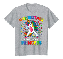 Load image into Gallery viewer, Godmother Of The Birthday Princess Dabbing Unicorn Party T-Shirt