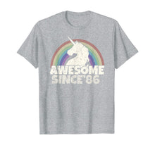 Load image into Gallery viewer, Unicorn 34st Birthday Gift Rainbow 1986 T-Shirt
