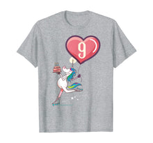 Load image into Gallery viewer, Skating UNICORN 9 year old | 9th Birthday Girl Shirt Gift
