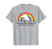 Load image into Gallery viewer, Rainbow Unicorn 40th birthday gift 1980 40 Years Old T-Shirt