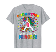 Load image into Gallery viewer, Godmother Of The Birthday Princess Dabbing Unicorn Party T-Shirt