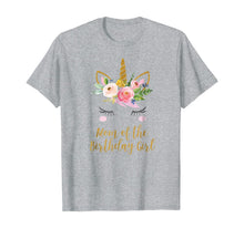 Load image into Gallery viewer, Floral Mom of the Birthday Girl Unicorn Shirt