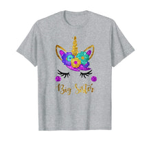 Load image into Gallery viewer, Big Sister Unicorn Birthday Girl T-Shirt Unicorn Gift Womens