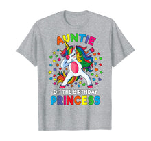 Load image into Gallery viewer, Auntie Of The Birthday Princess Dabbing Unicorn Party Gift T-Shirt