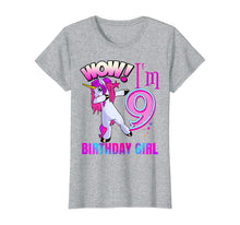 Load image into Gallery viewer, CUTE 9th Birthday Girl Dabbing Unicorn Shirt Party Outfit